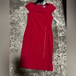 Shelby & Palmer Vibrant PINK Asymmetrical Dress